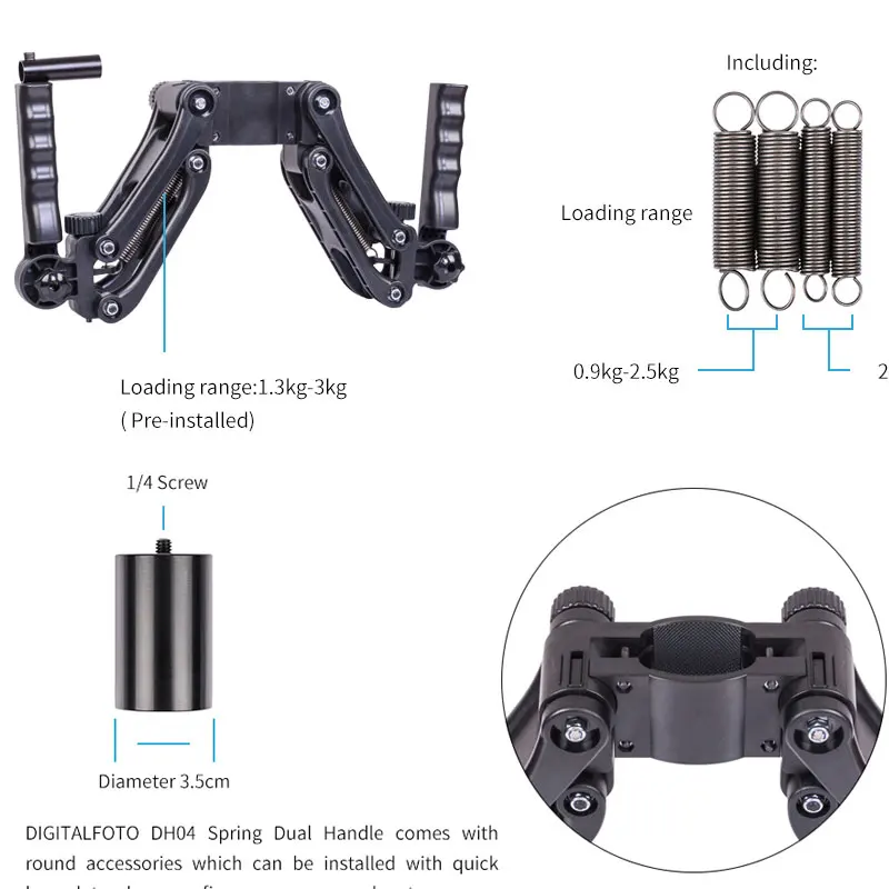 Osmo рычаг с двойной ручкой пружинной удлинительной стойкой для Рига Steadicam 3 4