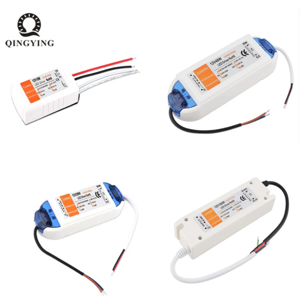 LED Transformer Driver Power Supply Adapter 12V 18W 28W 48W 72W 100W Lighting AC DC 220V TO | Лампы и освещение