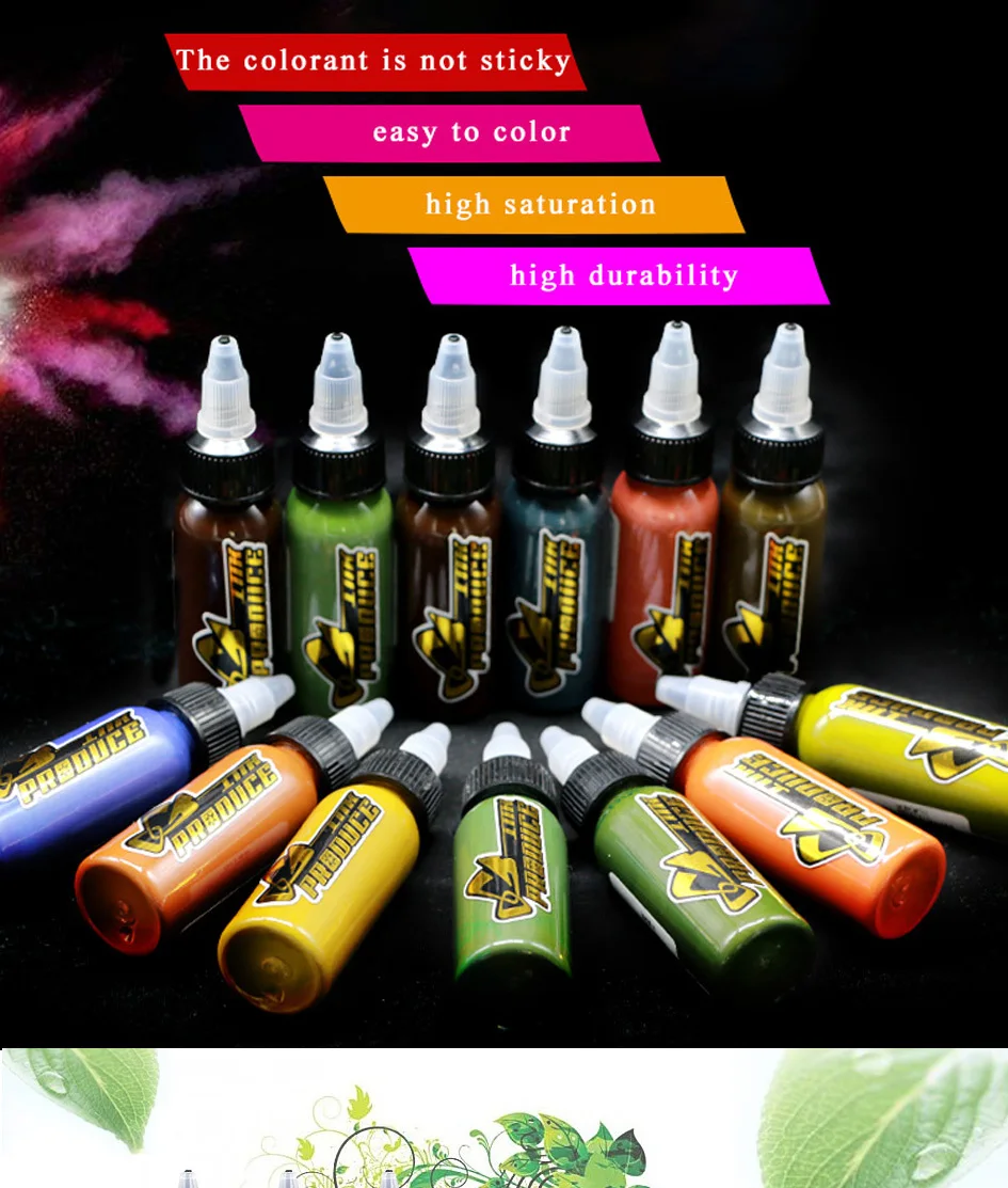 Og Tattoo Ink Set 4oz 120ml/bottle Black Tattoo Ink Dynamic Materials for Tattooing Permanent Makeup Pigment for Eyebrow Eyeline