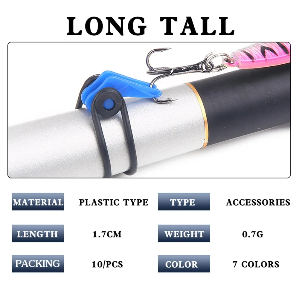

10pcs/lot Plastic Fishing Hook Secure Keeper Holder Lure Accessories Jig Hooks Safe Keeping For Outdoor Fishing Rod Bait Casting