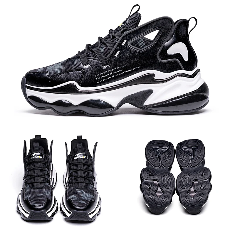 ONEMIX Running Shoes for Men Hight Increase 7 CM Air Cushion Fashion Original Wing Reflective Sport Shoes Walking Sneakers Women