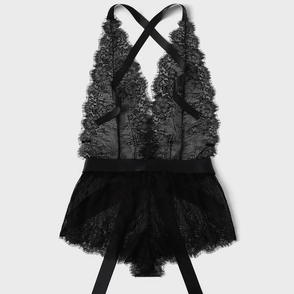 Женский кружевной бант на боди сексуальное нижнее белье с открытой спиной 2019 |