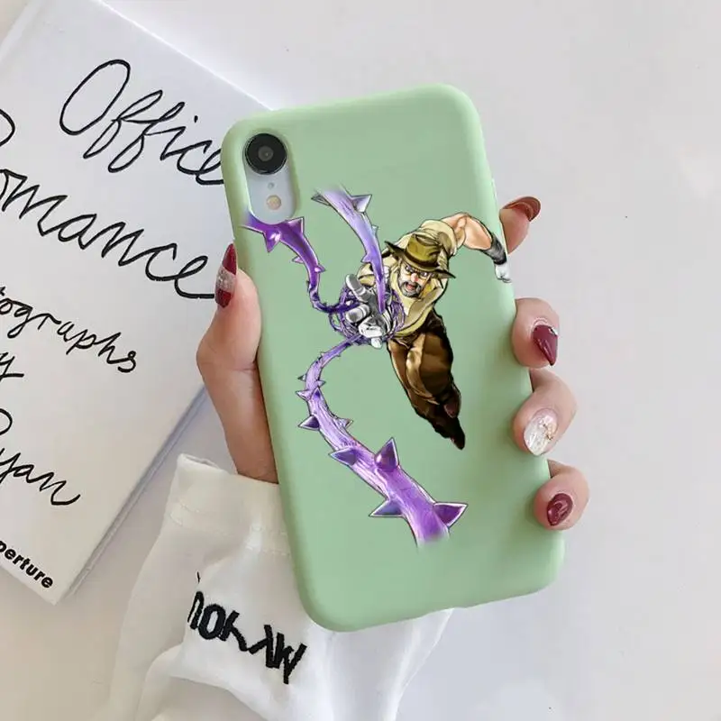 

JoJo's Bizarre Adventure Phone Case LiquidSilicone for iPhone 11 Pro Max XR XS X Soft Candy Cover for iPhone 6 6S 7 8 Plus Cases