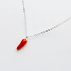 Креативное ожерелье с подвеской в виде красного перца, модная женская свадебная цепочка до ключиц вечерние праздничное ювелирное изделие, подарок
