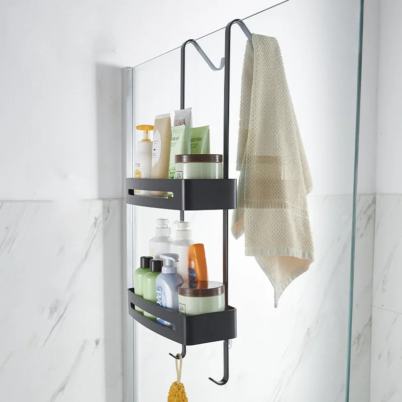 Двухуровневый стеллаж для хранения в ванной комнате настенный Тип Подвесная
