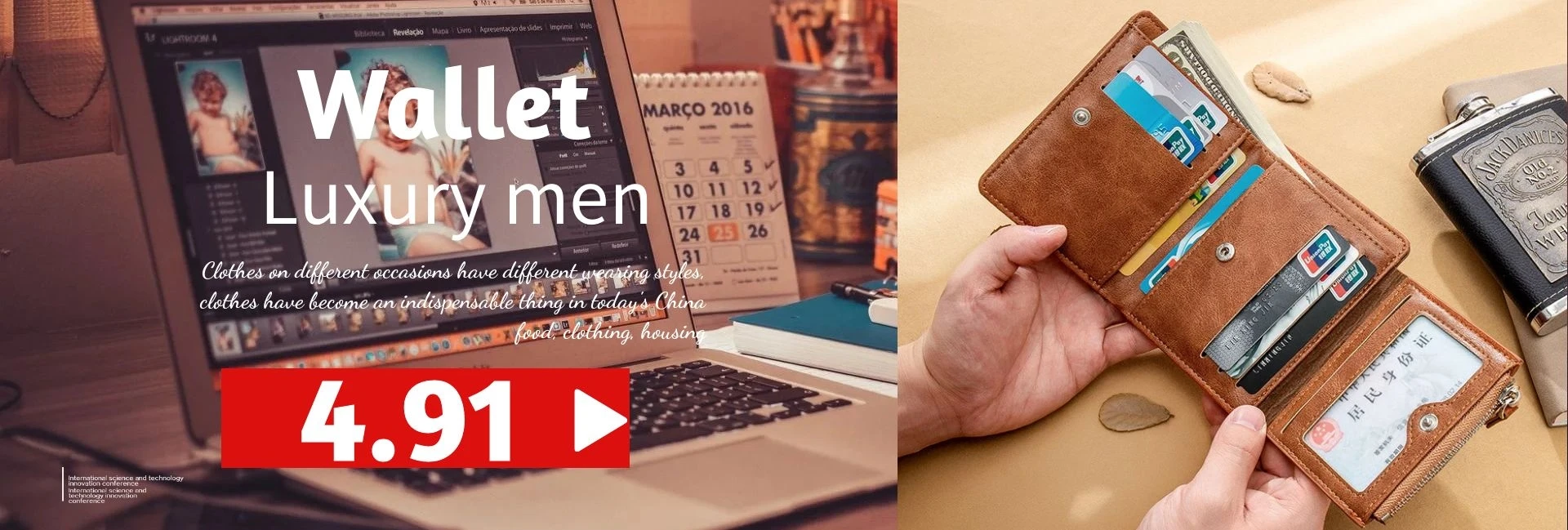 Мужской кошелек для мужчин billeteras para hombre, кожаный мужской кошелек, портмоне для мужчин