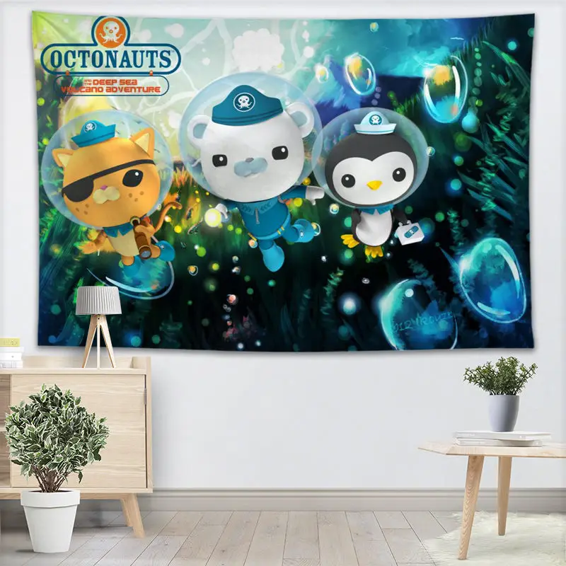 Octonauts аниме гобелен настенный Декор для домашней вечеринки на день рождения украшения тканевые гобелены палатка путешествия спальный коврик - Цвет: 12