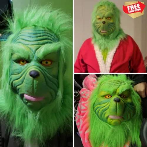 Рождественский Grinch костюм с маской шлем Гринч Похититель Рождества| |