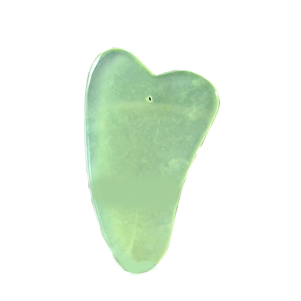 2 в 1 зеленый ролик и инструменты для гуаша из натурального нефрита скребок