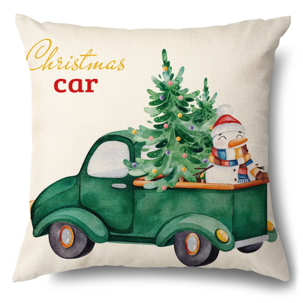 

New Style Geometric Pillowcase Decorative Cushion For Sofa DIY Printed Pillow Chair Car Cushion Christmas Home Decoratio