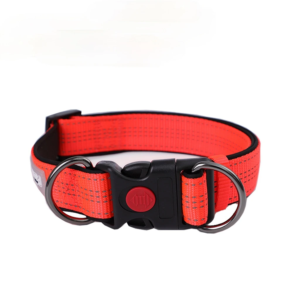 

Pet Dog Collars, Medium Large Dogs, Durable, Reflective Nylon Adjustable Drop-resistant Collars and Seat Belts Supply Wholesale