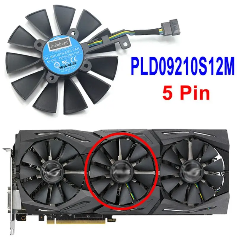 87 мм PLD09210S12M PLD09210S12HH Вентилятор охлаждения заменить для вентилятора видеокарты |