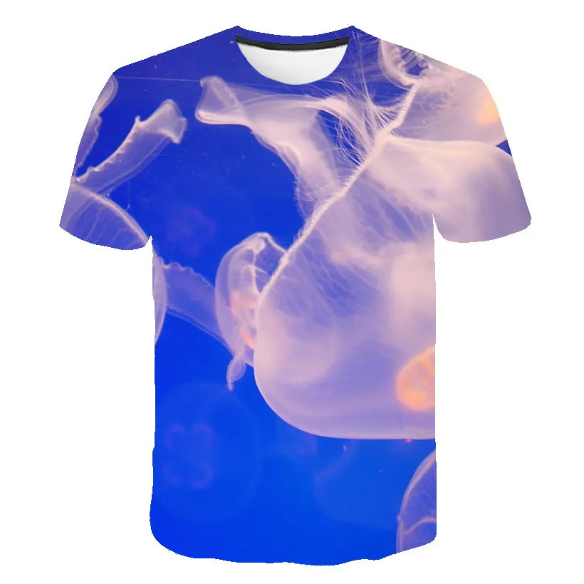 

Мужская футболка с 3D-принтом медузы, Повседневная Свободная футболка с коротким рукавом, пуловер, топ, лето 2021