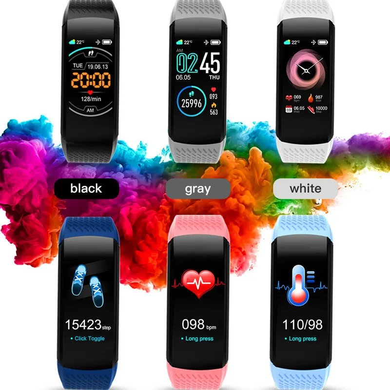 smart fitness bracelet men women blood pressure fitness tracker hear rate monitor sport smart band watch 2021 for android ios free global shipping