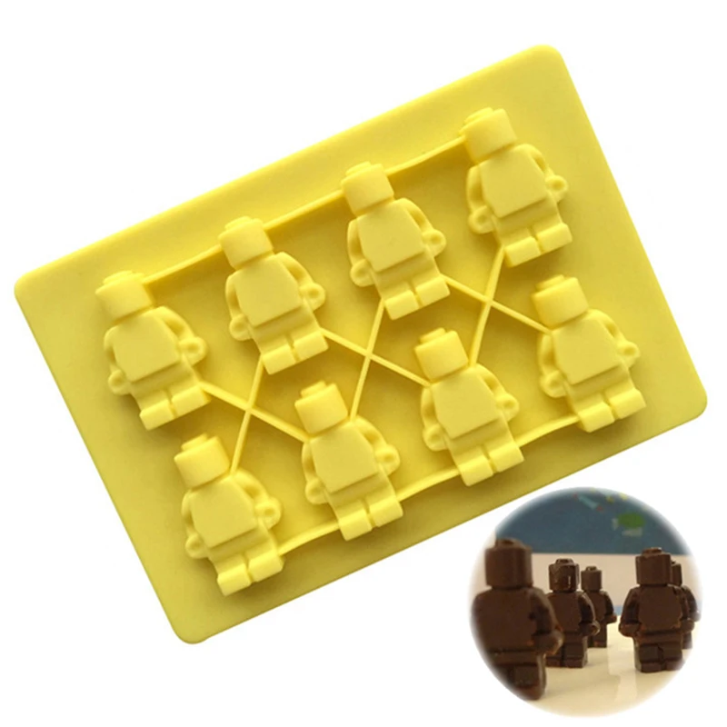 3D форма для изготовления кубиков льда робот помадка украшения торта шоколадные
