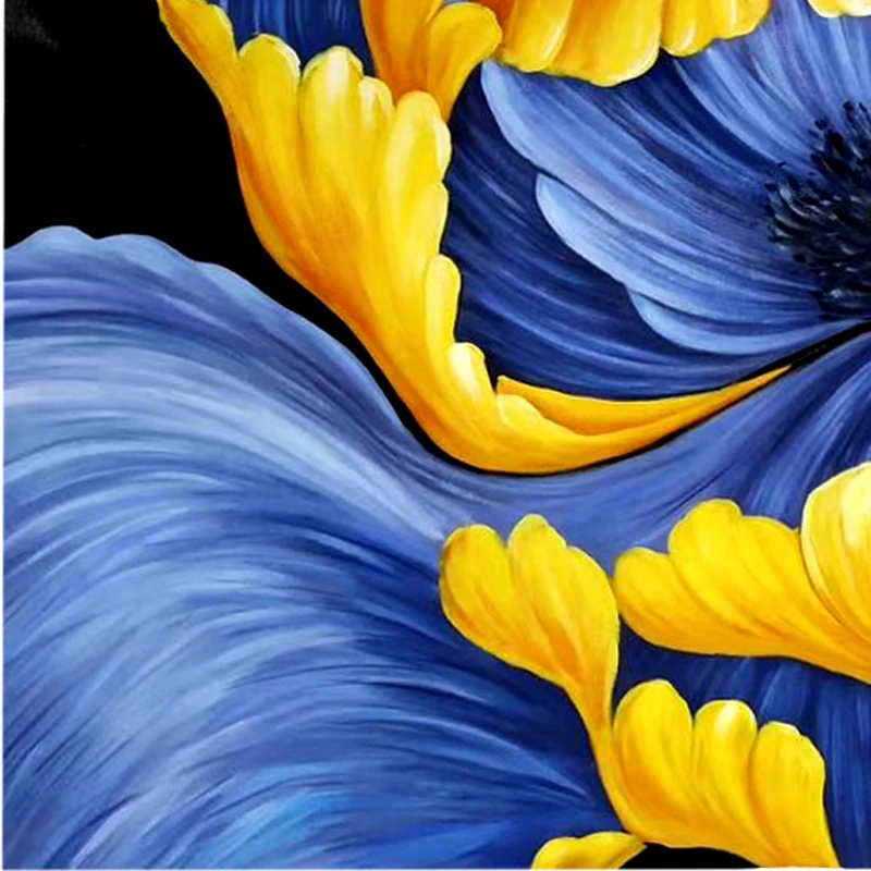 KOWELL 100% расписанную абстрактная картина маслом с цветком на живопись холсте