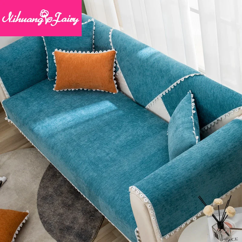 

Sofa cushion four seasons universal leather non-slip fabric simple and fashionable living room cushion backrest armrest towel