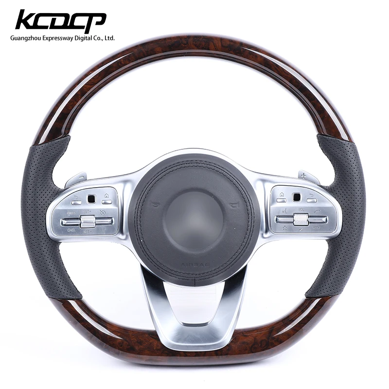 

Custom Alcantar Mahogany steering wheel For Benz 2019-2020 GLE GLS w205 w213 W219 racing convertible px