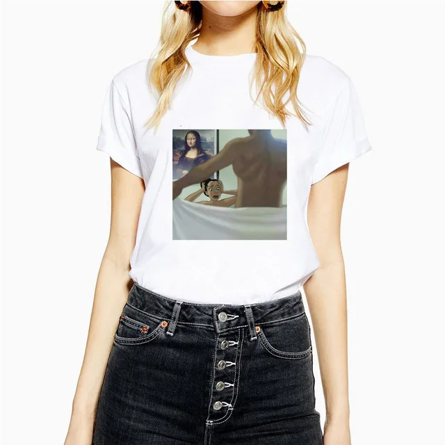 New Female T Shirt Dark Snow White Harajuku T Shirt Women Vintage Aesthetic T-shirt Korean Style Graphic Top Tees - Цвет: 9063