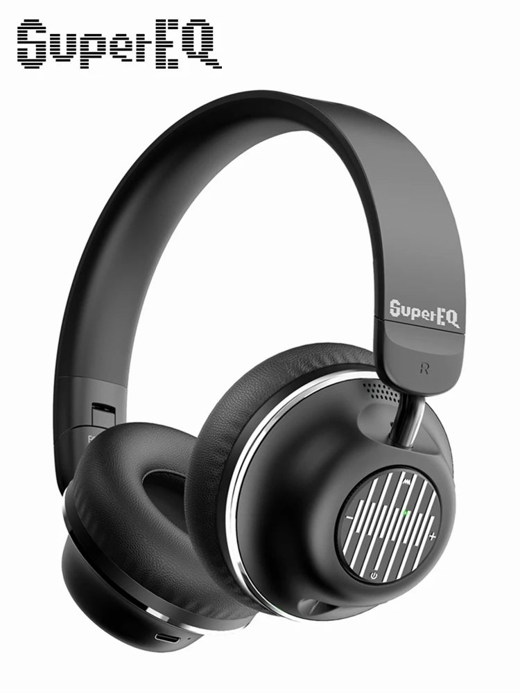 Беспроводные наушники SuperEQ S2 ANC Bluetooth гарнитура 5 0 Проводные Складные Hi Fi с