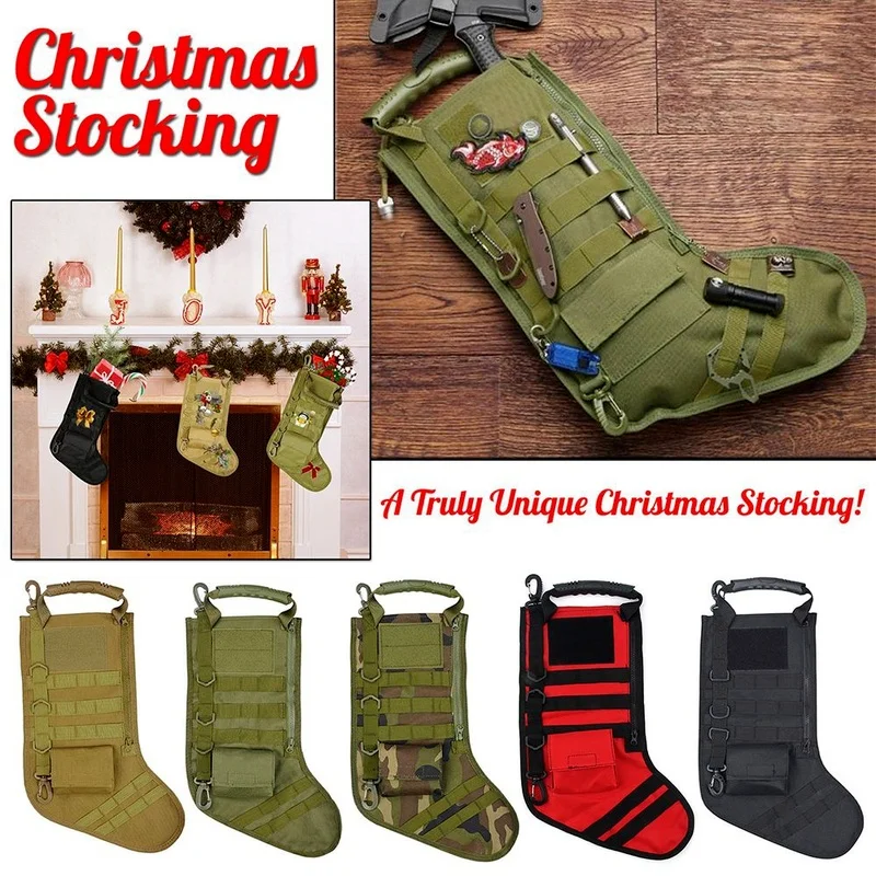 

Hanging Tactical Molle Christmas Stocking Bag Dump Drop Pouch Utility Storage Bag Military Combat Hunting Magazine Pouches 2022