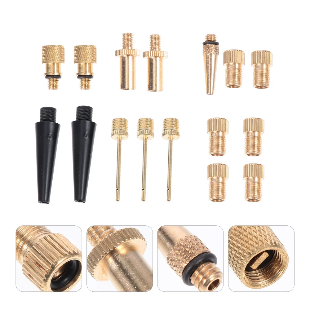 

16pcs/set Bike Pump Adapter Presta Schrader Adapter Pump Needle
