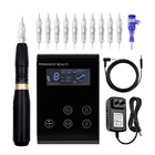 Перманентный макияж, тату-машинка, набор для микроблейдинга, черный, с сенсорным экраном, источник питания, для бровей, подводки для глаз, губ