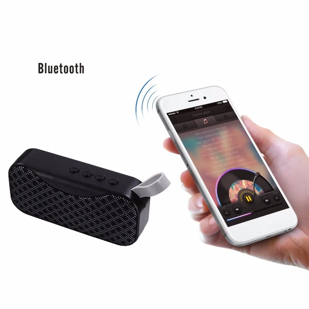 Беспроводной Bluetooth громкой динамик мини открытый Клеммник для сабвуфера-в карты динамик Поддержка FM передачи AUX вход