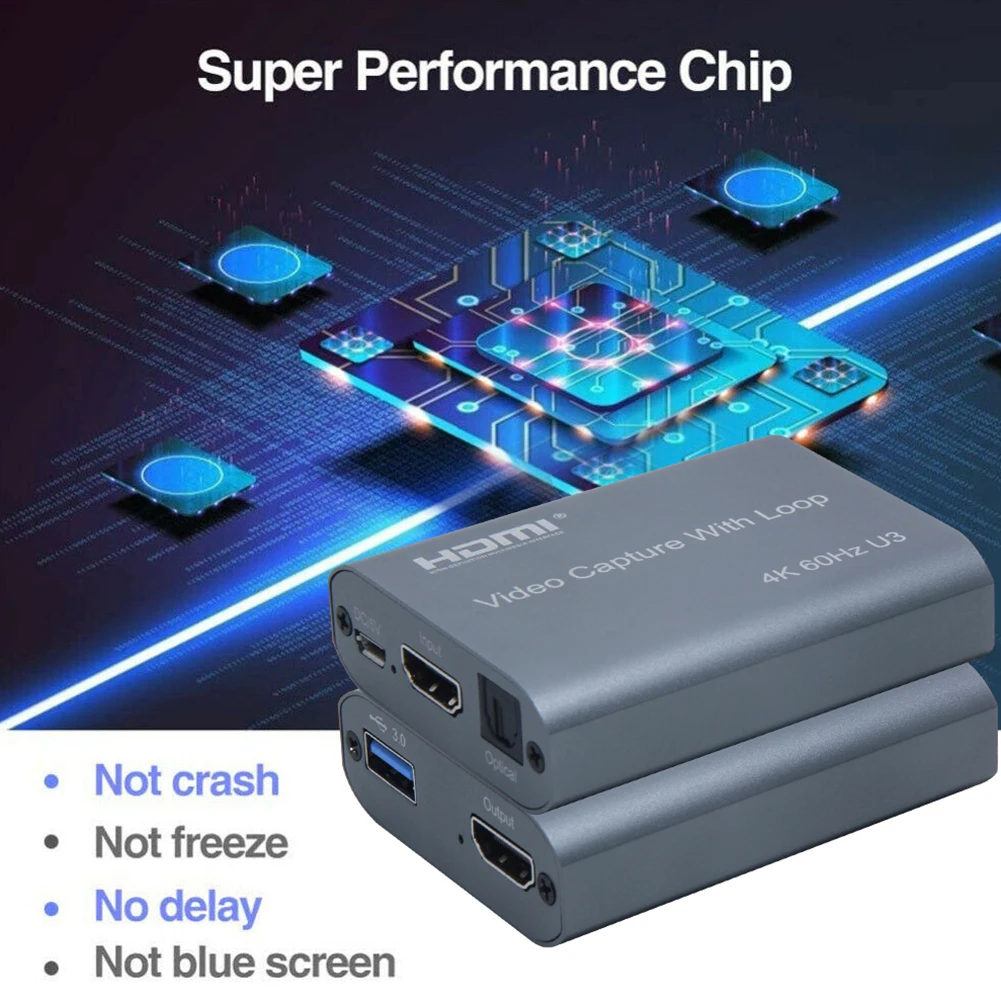 

1080P 60fps Mini Game Recording Box Computer Optical Audio Video Card Easy Install Live Streaming Multifunction USB 3.0