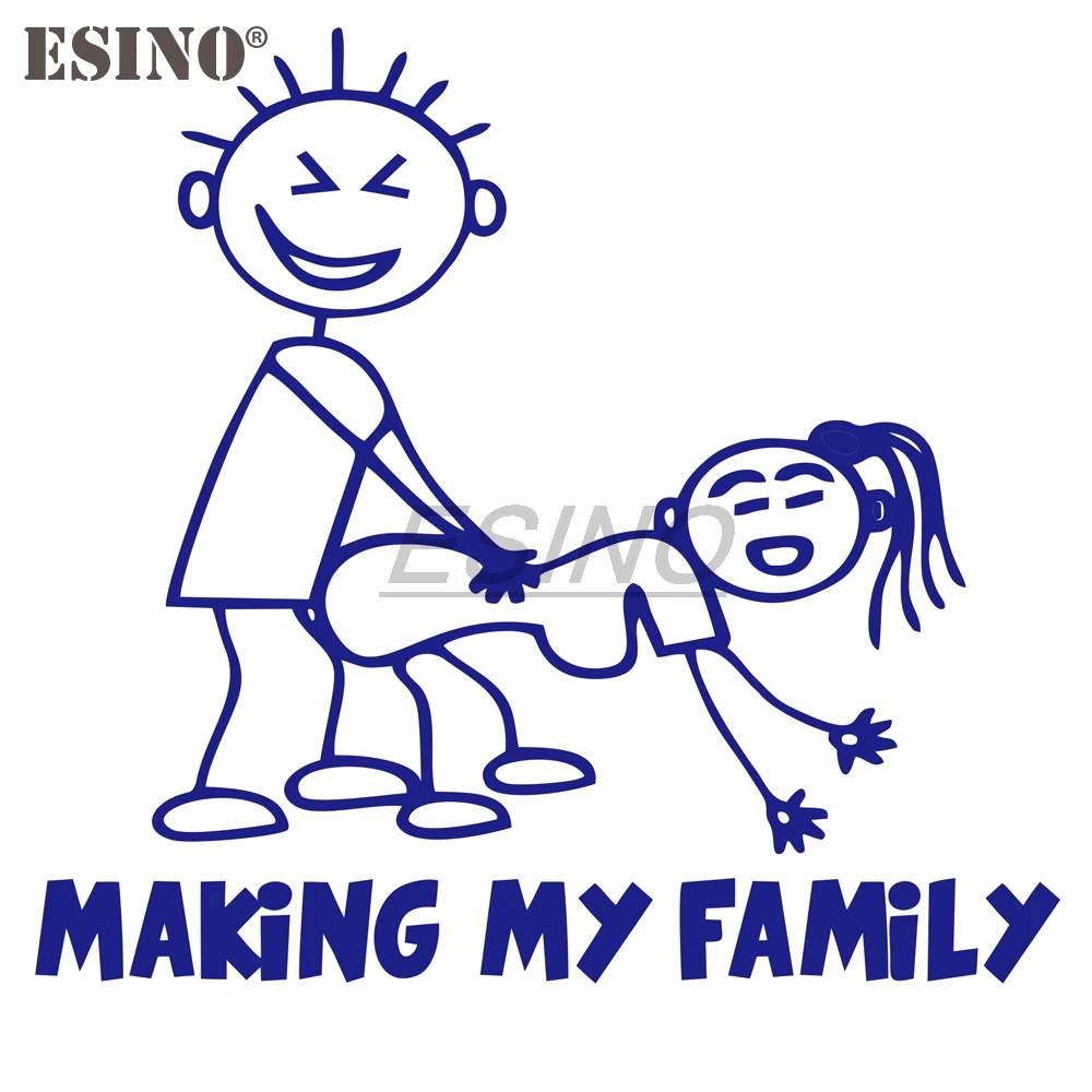 Наклейки на автомобиль Создание моей семьи мультяшная наклейка бампер