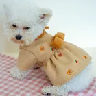 Милая Одежда для собак, белое шерстяное пальто принцессы для девочек, маленьких и средних собак, юбка, куртка для чихуахуа, мопса, пальто для собак, зима XL