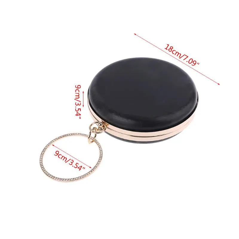 18 см с металлическими заклепками Туфли лодочки круглая коробка кошелек рамы для