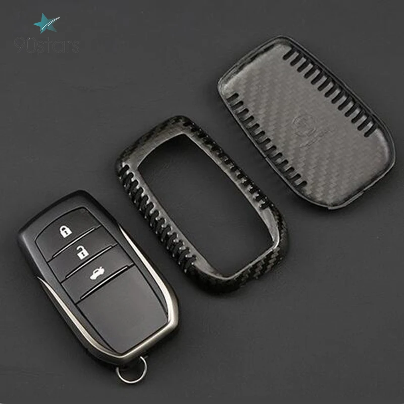

Carbon Fiber Remote Key Fob Case Shell Cover For Toyota Alphard RAV4 Camry Land Cruiser Prado Hilux Corolla BRZ 86 Highlander
