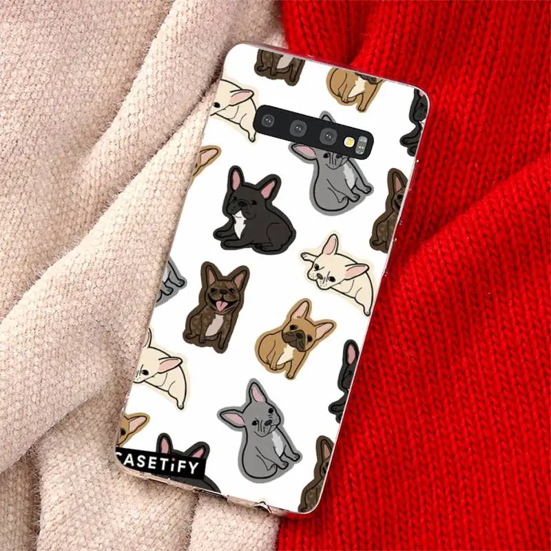 

puppy Pug Bulldog blowing Phone Case Transparent for Samsung A71 S9 10 20 HUAWEI p30 40 honor 10i 8x xiaomi note 8 Pro 10t 11