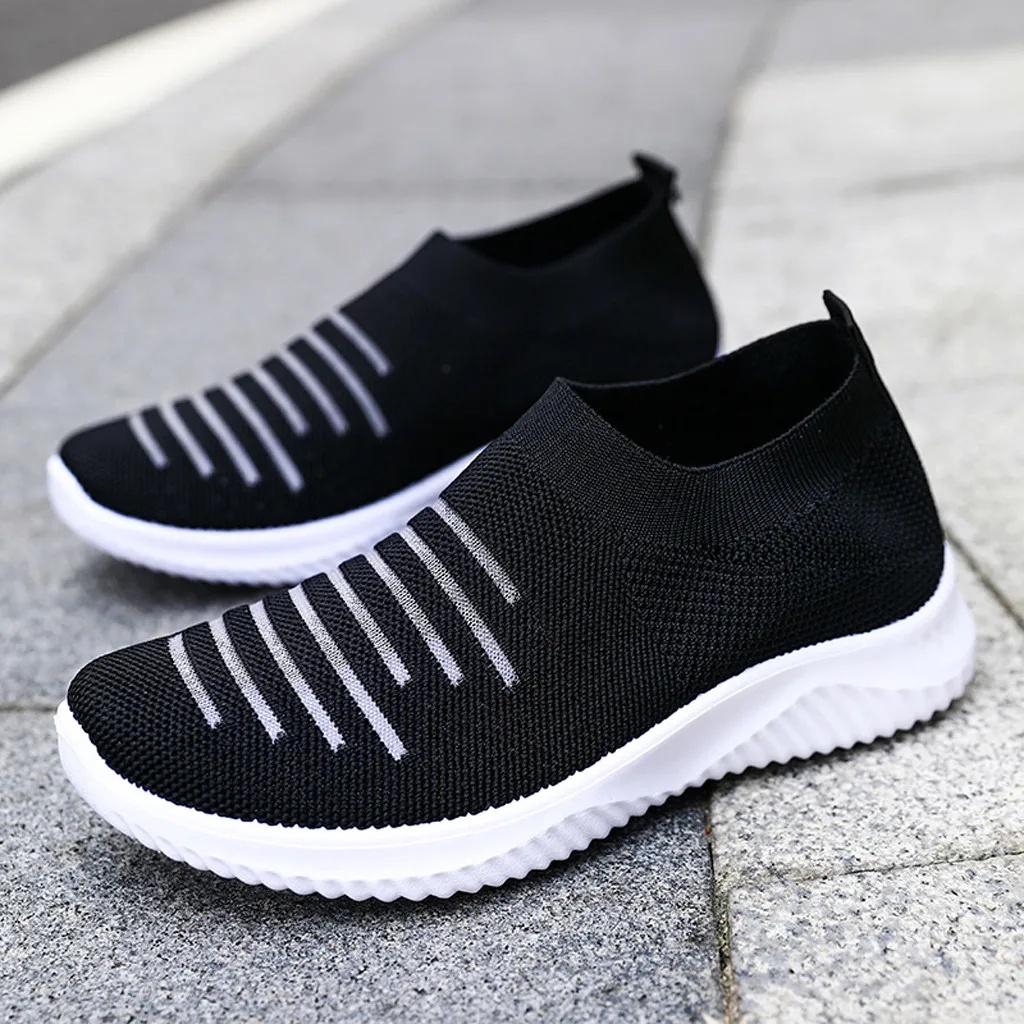 Женские кроссовки ulcanized повседневные теннисные туфли без застежек сетчатые