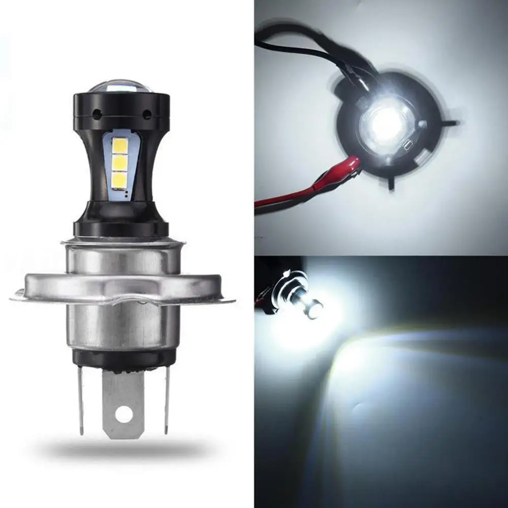 H4 12V мотоцикл 3030LED высокий-Ближний свет головной светильник лампа 6500K передние