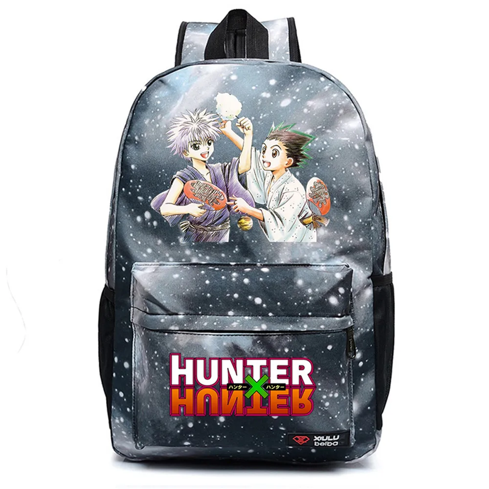 

Холщовый Рюкзак в стиле аниме Hunter, повседневный школьный ранец унисекс, дорожная сумка для ноутбука