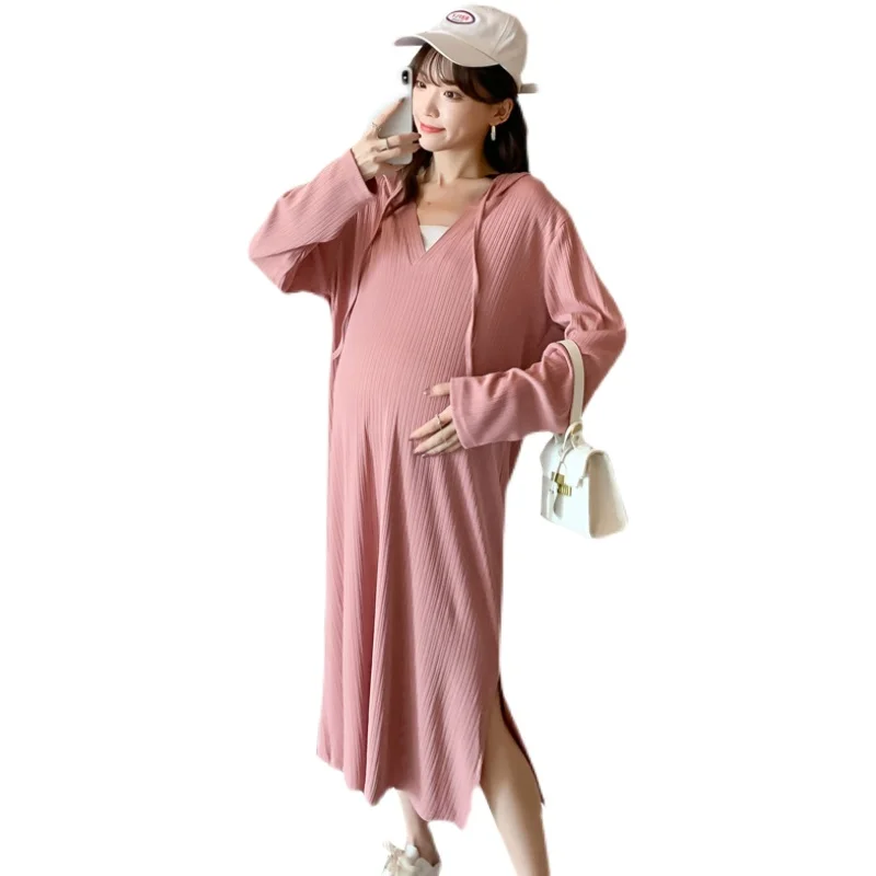 2023 модное платье большого размера с капюшоном для беременных женщин Необычные