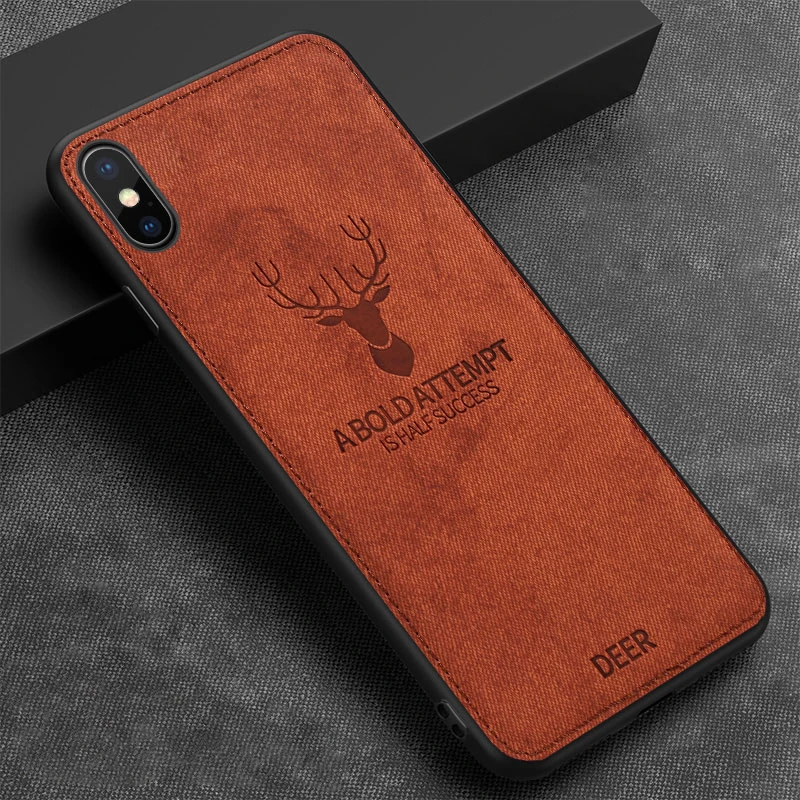 Роскошный тканевый кожаный мягкий чехол для телефона iPhone XS Max чехлы XR X 6 6S 7 8 9 Plus 5 5S