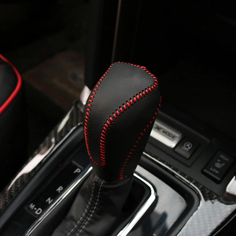 

A Set Auto Leather Handbrake Sleeve Gear Sleeve Fit For Subaru Forester 2013-2018 Modified Car Accessories Interior Decoration