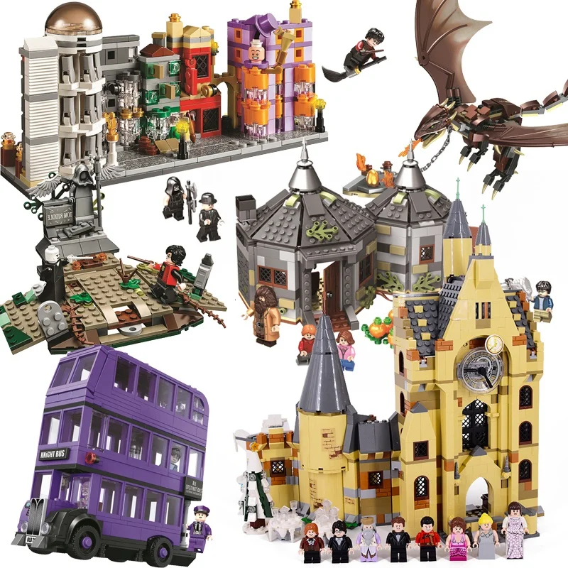 

Harris Movie Astronomy Tower Privet Drive Attack on The Burrow Hedwig School of Witchcraft Wizardry Building Blocks Toys