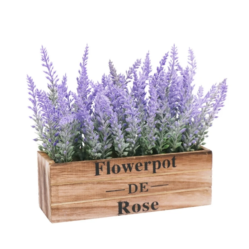 

DIY Handmade Artificial Lavender Pot Simulation Fake Flower Plant Home Decor