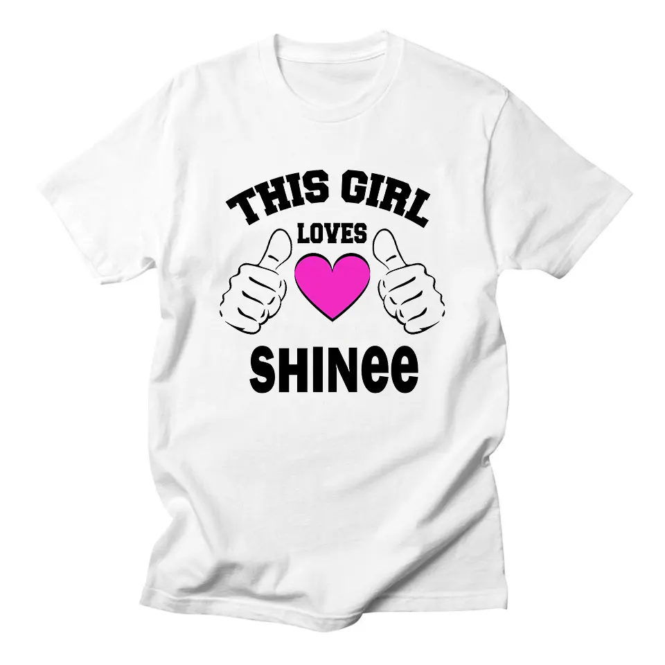 Shinee Kpop женские футболки на лето в Корейском стиле K pop модная уличная Harajuku
