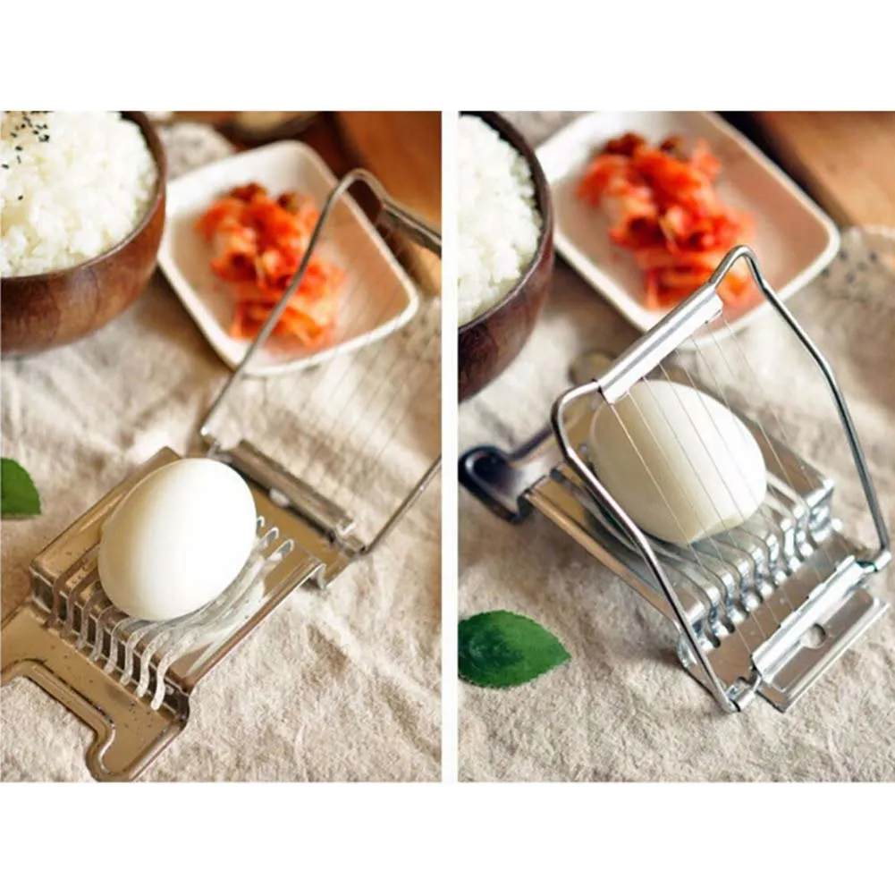 

Stainless Steel Egg Slicer Cutter Boiled Egg Fruit Vegetable Mushroom Slicer Multifunction Kitchen Accessories Tools