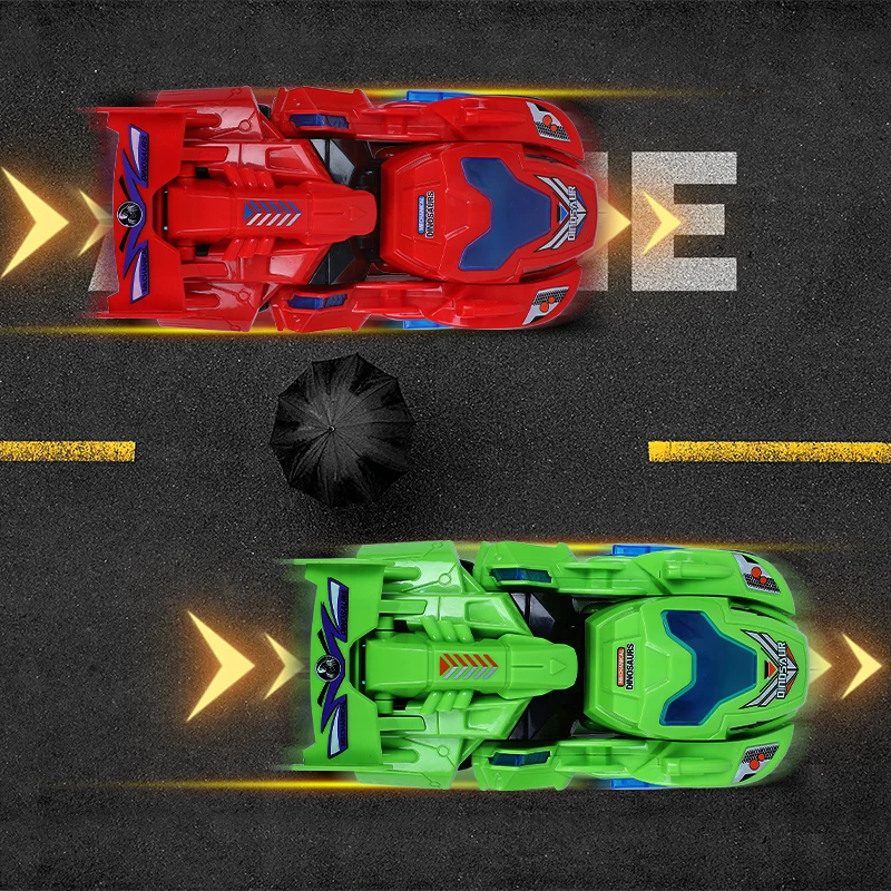 Электрический динозавр Волшебный автомобиль игрушки Трансформеры Led звук авто