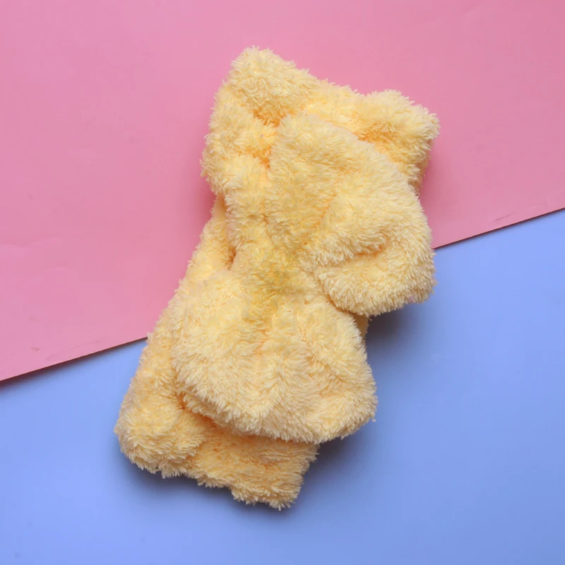 2pcs yellow 2 шт., фланелевые косметические повязки на голову с мягким бантом, эластичная лента для волос, для мытья лица, душа, спа, инструменты для макияжа - Handle Color: 2pcs yellow