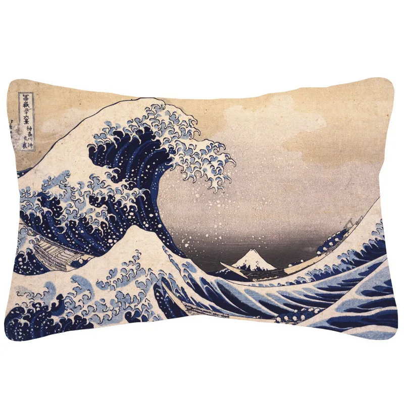 Япония художественная Подушка Чехлы для домашнего декора бежевый льняной чехол