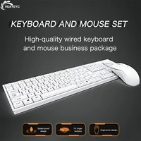 wired usb keyboard and mouse set home office gaming computer keyboard mouse combo for ipad mac android pc laptop all in one