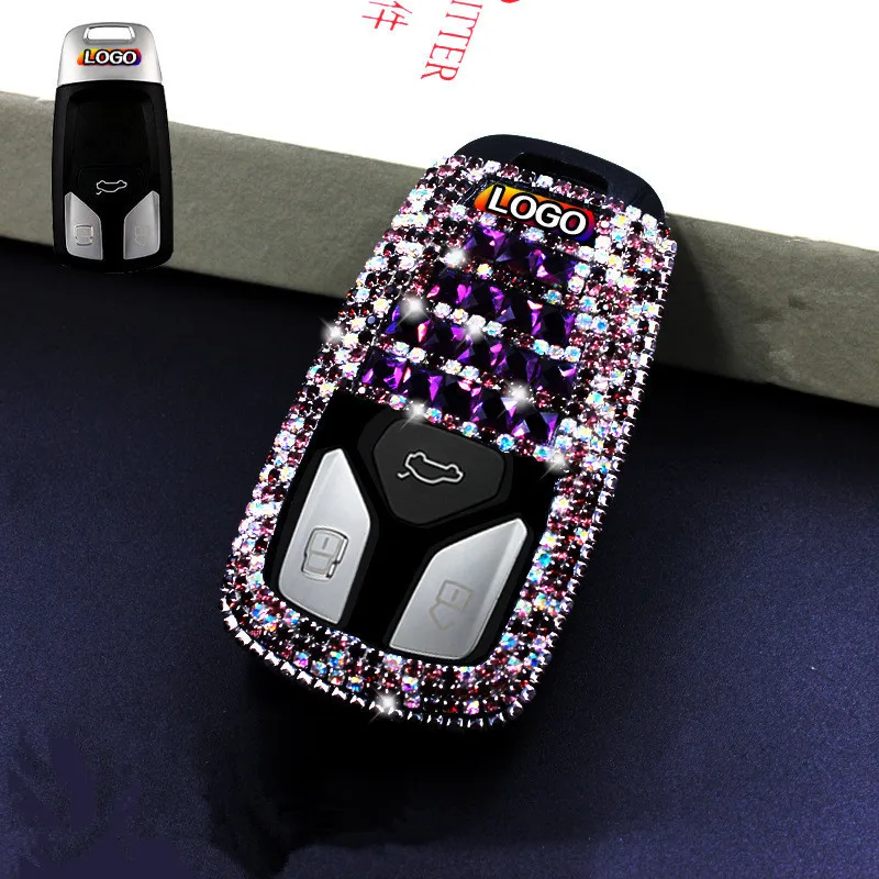 Роскошный чехол для автомобильных ключей с бриллиантами Audi A4 B9 Q7 4m TT TTS 8s 2016 2017