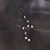 14k gold grape pearl tassel dangle earrings female cherry ear line 925 sterling silver stud earrings wedding party long jewelry